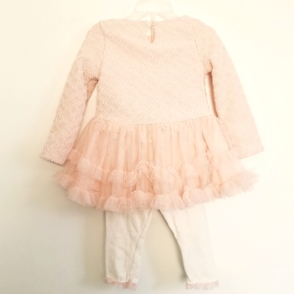 Nannette Baby Peach Tutu Dress and Legging Outfit 2-piece Set Size 24 Months - Picture 7 of 11
